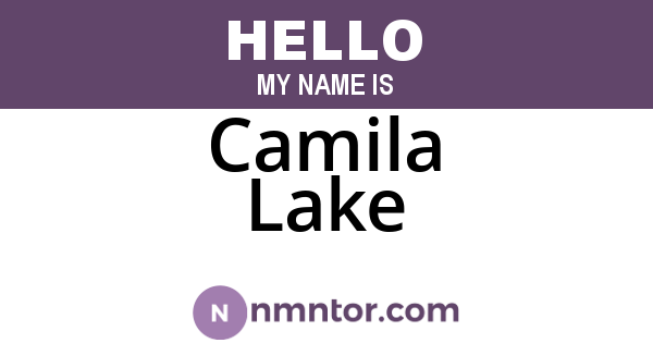 Camila Lake