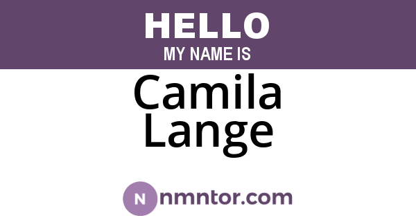 Camila Lange