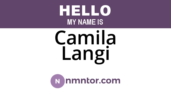 Camila Langi