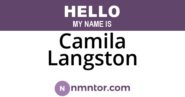 Camila Langston