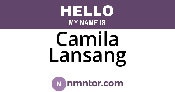 Camila Lansang