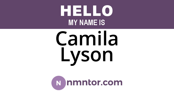 Camila Lyson