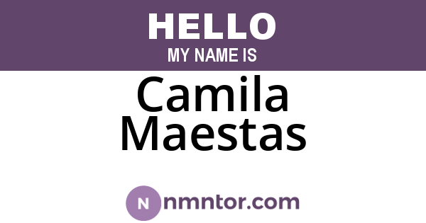 Camila Maestas