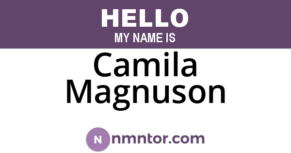 Camila Magnuson