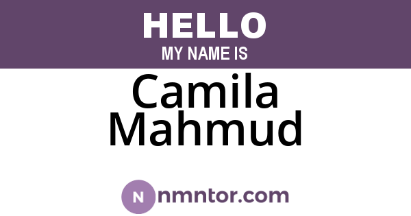 Camila Mahmud
