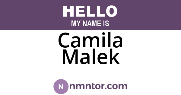 Camila Malek