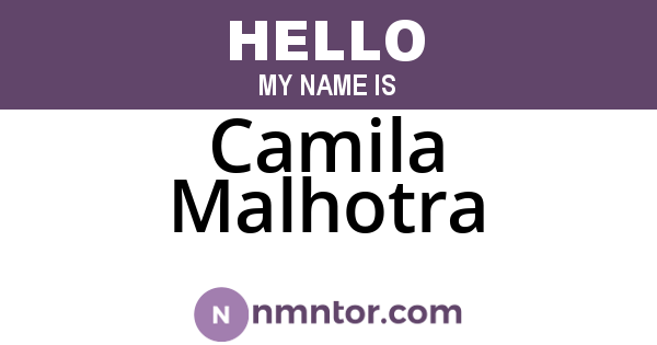 Camila Malhotra