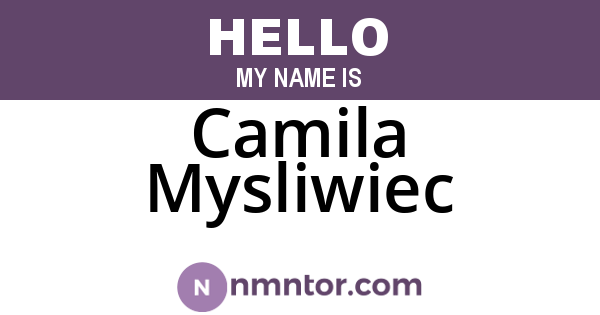 Camila Mysliwiec