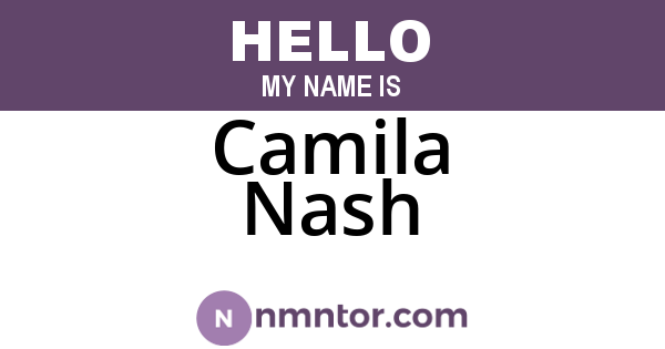 Camila Nash