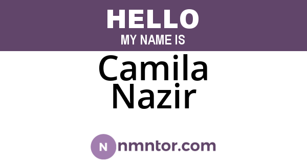 Camila Nazir