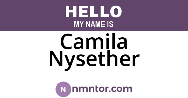 Camila Nysether