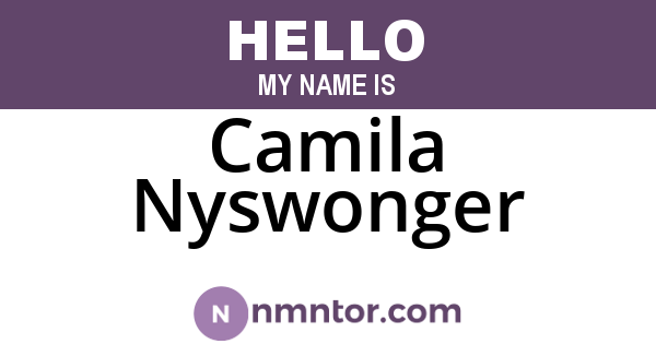 Camila Nyswonger