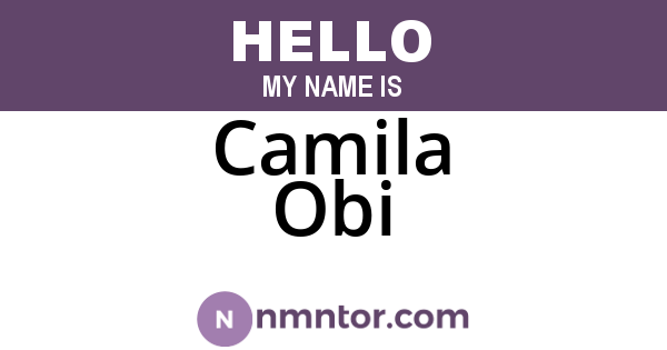 Camila Obi