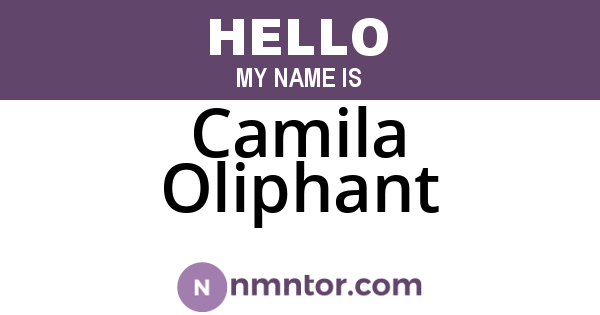 Camila Oliphant