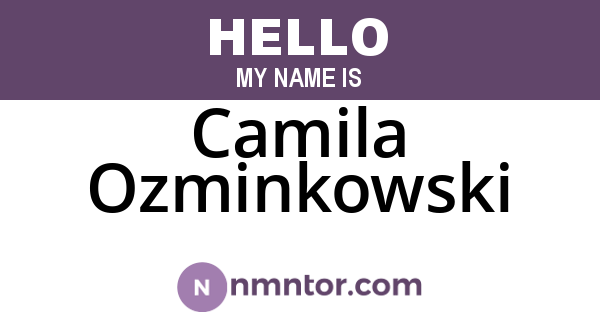Camila Ozminkowski