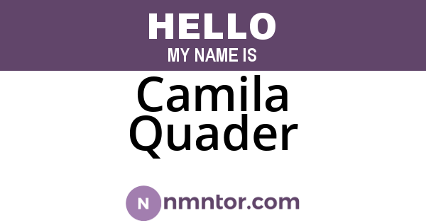 Camila Quader