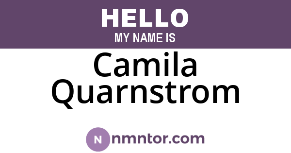 Camila Quarnstrom
