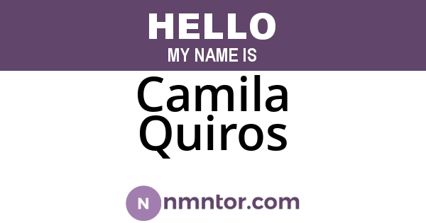 Camila Quiros