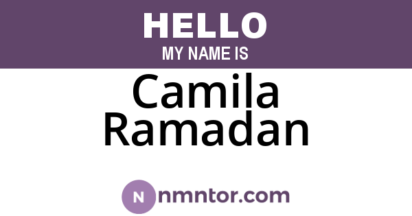 Camila Ramadan