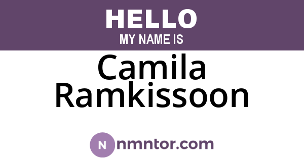 Camila Ramkissoon