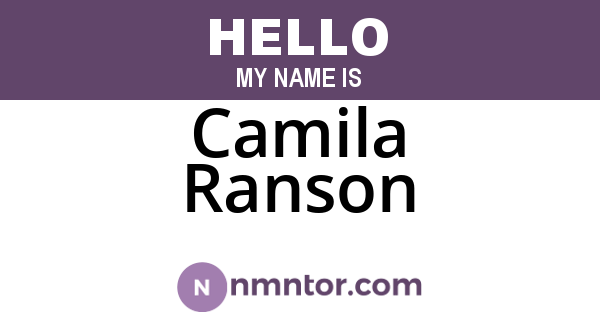 Camila Ranson