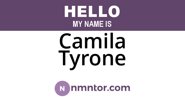 Camila Tyrone