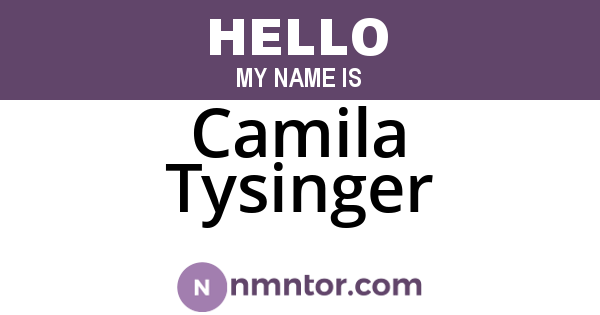 Camila Tysinger