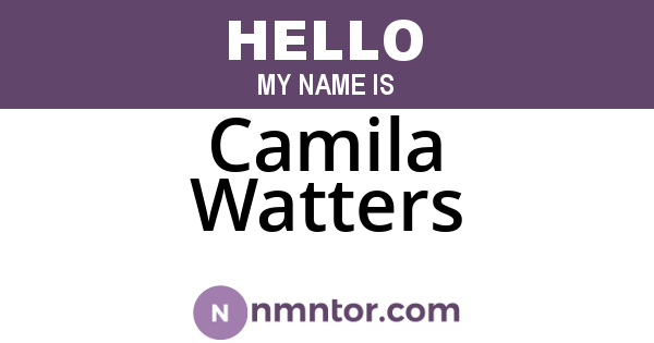 Camila Watters