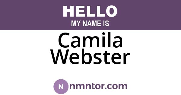 Camila Webster