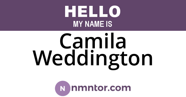 Camila Weddington