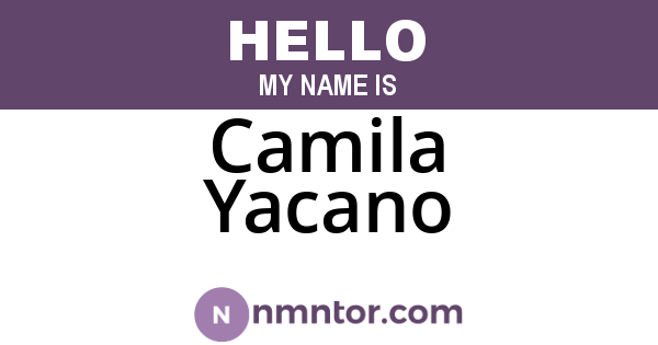 Camila Yacano