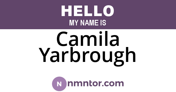 Camila Yarbrough