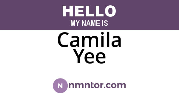 Camila Yee