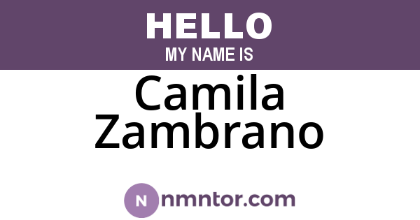 Camila Zambrano