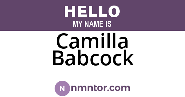 Camilla Babcock
