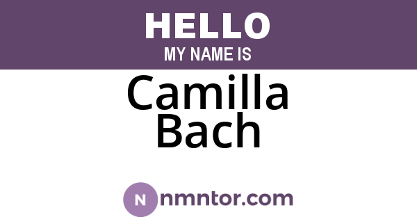 Camilla Bach