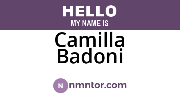 Camilla Badoni