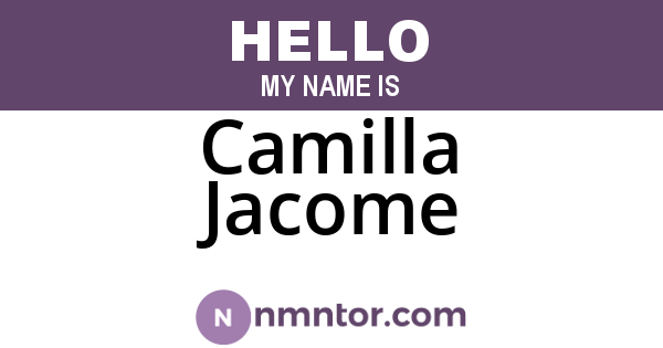 Camilla Jacome
