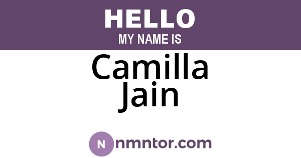 Camilla Jain