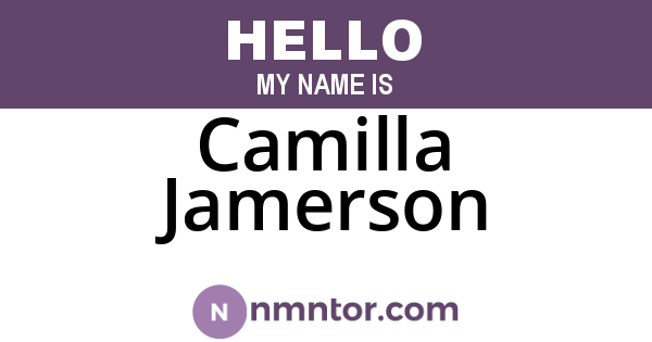 Camilla Jamerson