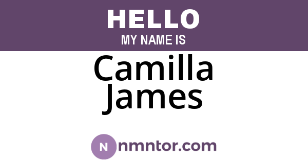 Camilla James