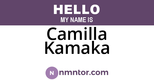 Camilla Kamaka