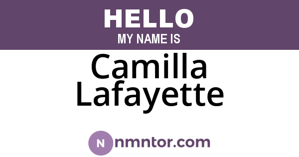 Camilla Lafayette