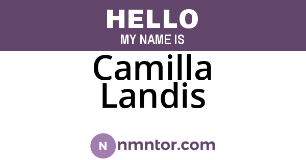 Camilla Landis