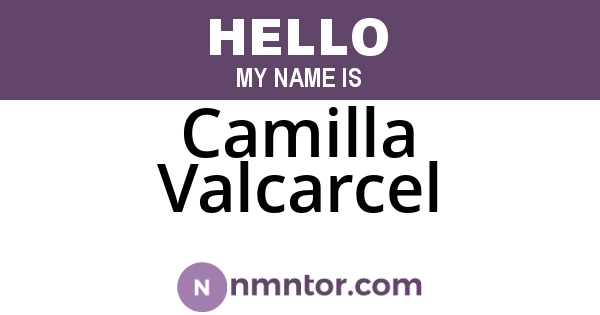 Camilla Valcarcel