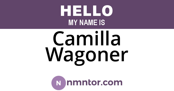 Camilla Wagoner