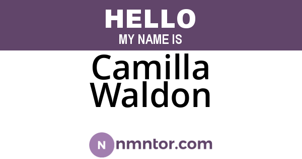 Camilla Waldon