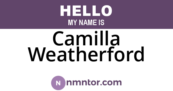 Camilla Weatherford