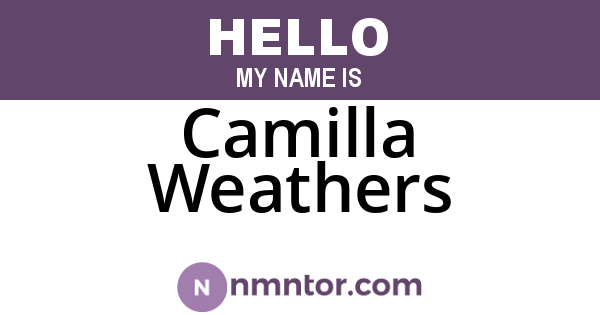 Camilla Weathers
