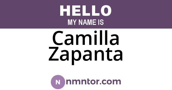 Camilla Zapanta